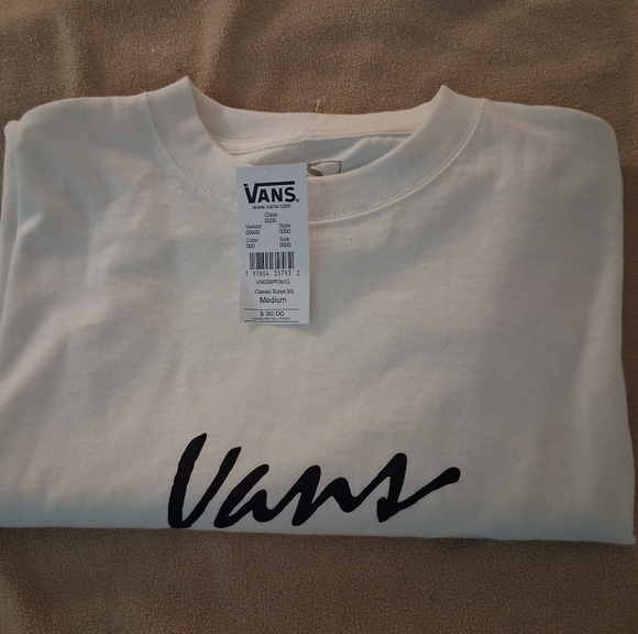 Vans White Short Sleeve Tee Size Med NWT - Picture 5 of 5